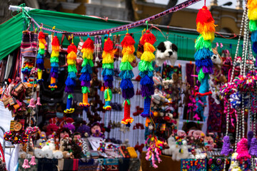 Naklejka premium Entrance to the Andean Handicrafts Fair