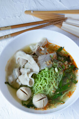 Sliced Pork Noodles, Jade Noodles