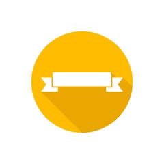 Banner ribbon flat icon with shadow