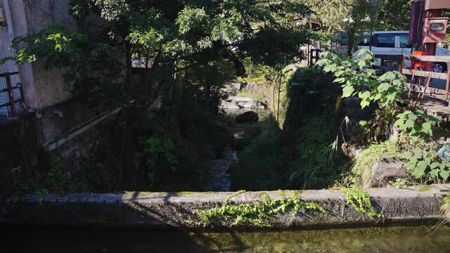 Water Canal with Yoshida River Source in Gujo Hachiman, Gifu Japan