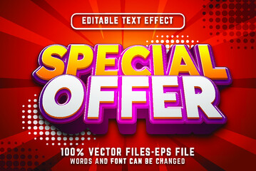 3d sale text effect. editable text effect with cartoon style premium vectors