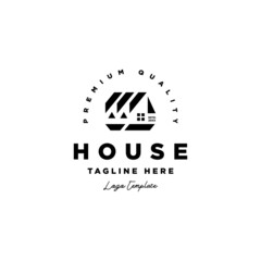 house building architecture logo icon vector template