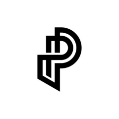 letter P initial monogram logo icon vector template