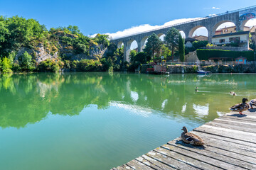 Village of Saint Nazaire en Royans in France