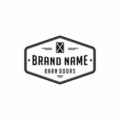 Vintage Barn Door Badge Logo Design