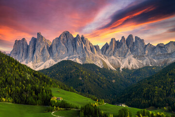 Beautiful landscape of Italian dolomites - Santa Maddalena © Piotr Krzeslak