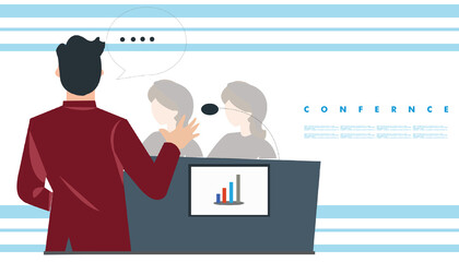 2d illustration business leadership concept
