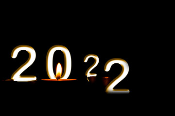 Candle image mixed with text 