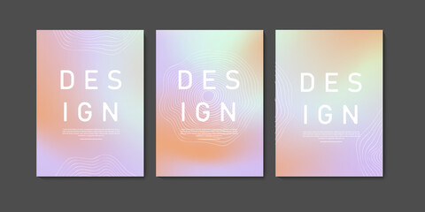 Abstract gradient mesh banner collection. gradient background for wall decoration and prints.