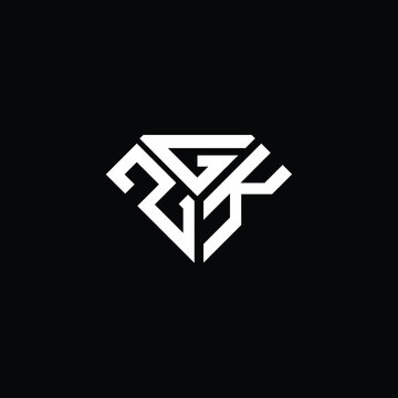ZGK letter logo creative design. ZGK unique design
