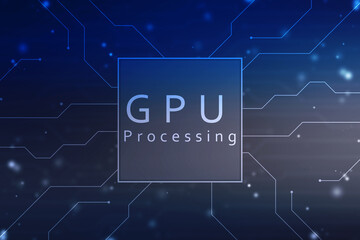 2d illustration gpu futuristic background
