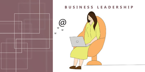 2d illustration business leadership concept
