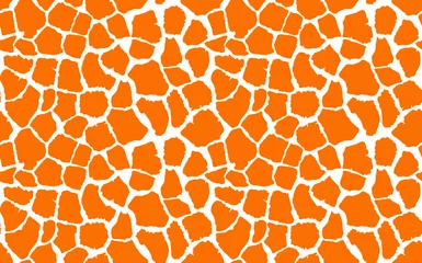 Fototapete Orange Nahtloses Muster der abstrakten modernen Giraffe. Trendiger Hintergrund der Tiere. Bunte dekorative Vektorstockillustration für Druck, Karte, Postkarte, Gewebe, Gewebe. Modernes Ornament aus stilisierter Haut