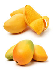 mangos on a white background 