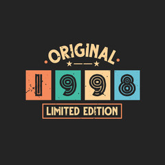 Original 1998 Limited Edition. 1998 Vintage Retro Birthday
