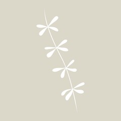Christmas floral decorative elements for greeting cardsand and posters. Winter branch, berries, plants and floweres. Hand drawn vector illustration