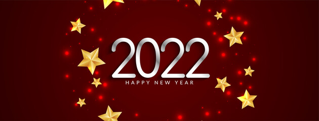 Fototapeta na wymiar Happy new year 2022 modern red calendar banner design