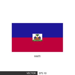 Haiti square flag on white background and specify is vector eps10.