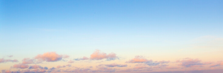 pink clouds in the dawn sky