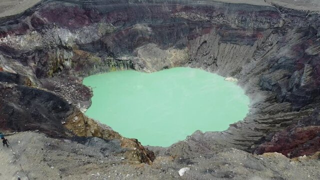 Flying out of the volcano in El Salvador