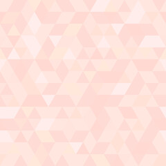 Fototapeta premium Geometric pattern with light pink triangles. Geometric modern ornament. Seamless abstract background