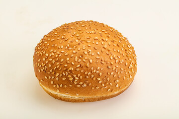 Burger bun with sesame seeds