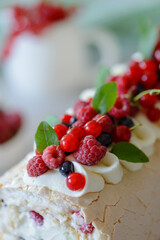 cake with berries