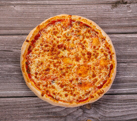 Italian traditional Pizza Margarita with cheese