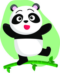 panda and bamboo