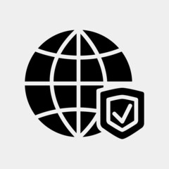 Network protection icon in solid style about marketing and seo, use for website mobile app presentation