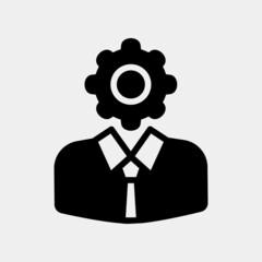 Seo specialist icon in solid style about marketing and seo, use for website mobile app presentation
