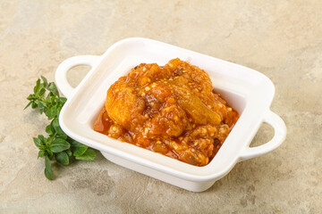 Caucasian cuisine - Mangal salad with vegetables