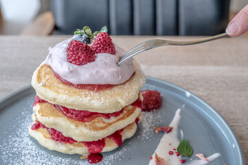 お洒落なパンケーキ