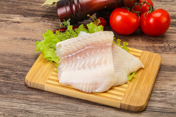 Raw pangasius fillet for cooking