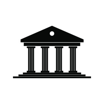 recommend clip art: Greek temple. Icon of roman parthenon. Ancient building with columns color editable