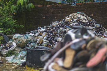 Waste collected in and around Rohingya Refugee camps in Teknaf, Bangladesh