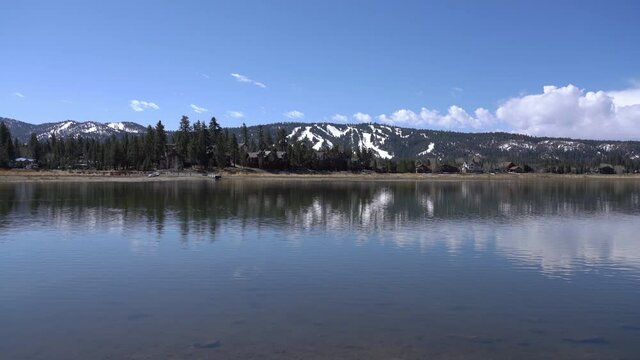 Big Bear Lake Panorama from North Shore San Bernardino Mountains California USA