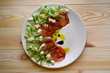 salad with tomatoes and cucumbers