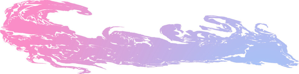 Brush-painted pastel wave with paint drips for texture or framing. Vector.