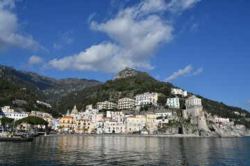 Fototapeta na wymiar View of Cetara, a town on the Amalfi coast.