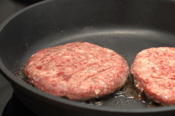 minced meat in a pan
