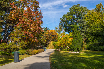 Fototapeta premium View of city park in Budapest, Hungary