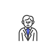 Male lawyer line icon