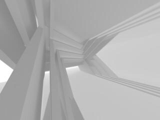 Abstract White Architecture Design Concept