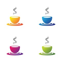 Coffee cup icon set