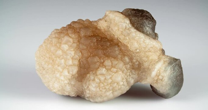 Chalcedony Morocco close-up on a light background.