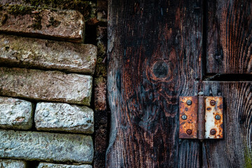 Old wooden door
