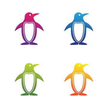 Penguin logo icon set