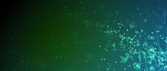 Neural network concept. Connected cells with links. High technology process. Abstract background