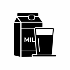 milk drink icon, milk drink vector sign symbol